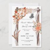 Invitation Arc russe Floral Nikkah Mariage musulman (Devant)