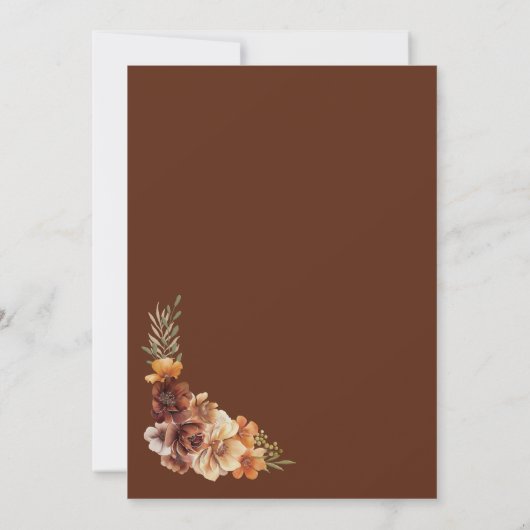 Invitation Arc Rustique Floral En Terracotta Mariage après la