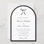Invitation Arc Simple Mariage Classique (Devant)