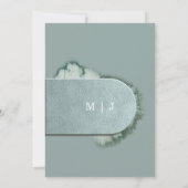 Invitation Arc Turquoise d'Eucalyptus Chic Aquamarine (Dos)
