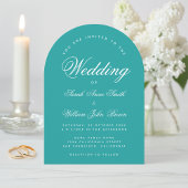 Invitation Arc turquoise Simple Moderne Élégant Mariage de sc