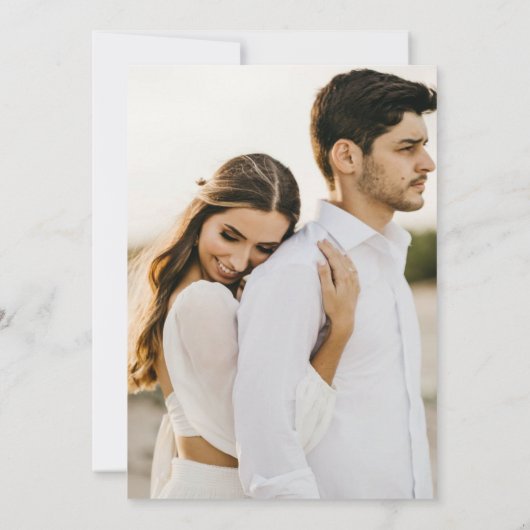 Invitation Arc vert moderne Sage Arc Botanique Photo Mariage  (Dos)