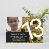 Invitation Arcade Anniversaire Fête Maze Gamer Photo Invitati (Debout devant)