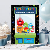 Invitation Arcade Anniversaire Jeu vidéo Garçon