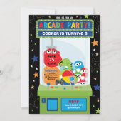 Invitation Arcade Anniversaire Jeu vidéo Garçon (Devant)