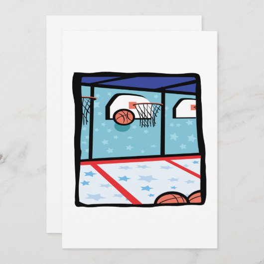 Invitation Arcade Basketball (Devant / Derrière)