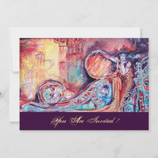 Invitation ARCADIE - PLANTE Bleu rouge (Devant)