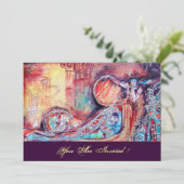 Invitation ARCADIE - PLANTE Bleu rouge (Debout devant)