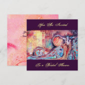 Invitation ARCADIE - PLANTE Bleu rouge rose rouge Champagne (Devant / Derrière)