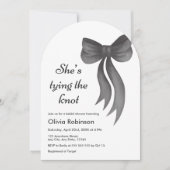 Invitation Arch Black Bow She's Tying the Knot Bridal Shower (Devant)