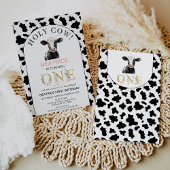 Invitation Arch Black Cow Imprimer Holy Cow 1er Anniversaire
