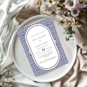 Invitation Arch bleu Mexicaine Talavera Espagnol Mariage