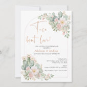 Invitation Arch Blush Floral Taco 'À propos d'amour Couples n (Devant)