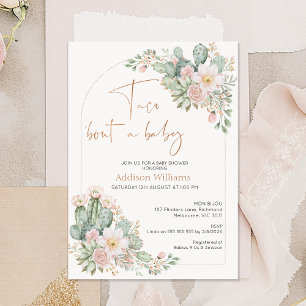Invitation Arch Blush Floral Taco à propos d'un bébé