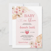 Invitation Arch Boho Baby En fleurs Baby shower Pampas Grass (Devant)