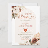 Invitation Arch Boho Baby En fleurs Baby shower Pampas Grass (Devant)
