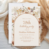 Invitation Arch Boho Fleur sauvage 75e anniversaire