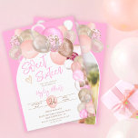 Invitation Arch Boho parties scintillant ballons rose violet<br><div class="desc">Un Rustic Boho parties scintillant ballons rose violet Sweet 16 anniversaire invitation avec aquarelle peinte à la main rose pastel,  pêche,  ballons de corail,  avec or et rose or parties scintillant et confetti. Une arche de ballon sur un rose pastel léger et modifiable. Ajoutez votre photo à l'arrière !</div>