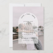 Invitation Arch calendrier photo Enregistrer la date Invitati (Devant)