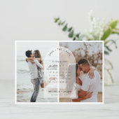 Invitation Arch calendrier photo Enregistrer la date Invitati (Debout devant)