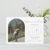 Invitation Arch calendrier photo Enregistrer la date Invitati (Debout devant)
