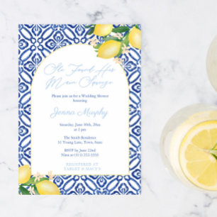 Invitation Arch Capri Citrons Grande Ténacité Fête de Mariage