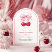 Invitation Arch Cherry sur l'invitation de la douche nuptiale