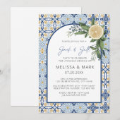 Invitation Arch Citrus Lemon Amalfi Jack & Jill Couple Douche (Devant / Derrière)