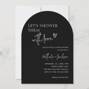 Invitation Arch Couple Faisons-les doucher Black Bridal