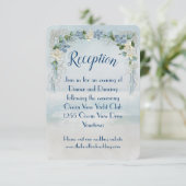 Invitation Arch de fleurs de mariage océanique pour réception (Debout devant)