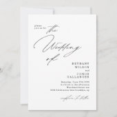 Invitation Arch de script moderne Photo QR Code Mariage (Devant)