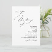 Invitation Arch de script moderne Photo QR Code Mariage (Debout devant)