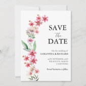 Invitation Arch Dusty Fleur sauvage rose Mariage Enregistrer (Dos)