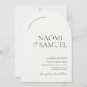 Invitation Arch Ecru Mariage (Devant)