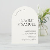 Invitation Arch Ecru Mariage (Debout devant)