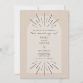 Invitation Arch en ligne Script Tan Desert Minimaliste Mariag (Devant)