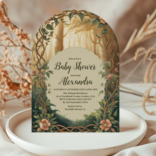 Invitation Arch Enchanted Forest Baby Shower