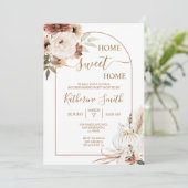 Invitation Arch Flora Boho Citrouille Houseécher Party (Debout devant)