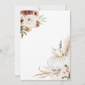 Invitation Arch Flora Boho Citrouille Houseécher Party (Dos)