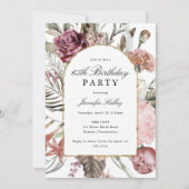 Invitation Arch Frame Botanique Anniversaire Fête Élégante (Devant)