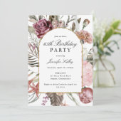 Invitation Arch Frame Botanique Anniversaire Fête Élégante (Debout devant)