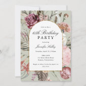 Invitation Arch Frame Botanique Anniversaire, Sage Green (Devant)