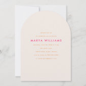 Invitation Arch Graduation Party pour son rose et orange (Dos)