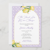 Invitation Arch Lemons Lilac Main Squeeze Bridal Shower Party (Devant)
