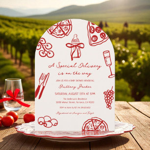Invitation Arch Livraison Spéciale Sur Le Chemin Baby shower