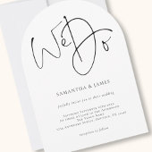 Invitation Arch Mariage photo moderne We Do Script
