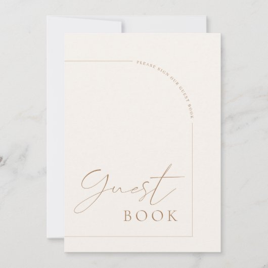 Invitation Arch Minimal Calligraphie Guest Book Mariage Signa (Devant)