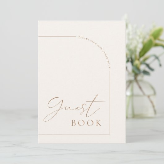 Invitation Arch Minimal Calligraphie Guest Book Mariage Signa (Debout devant)