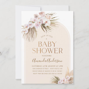 Invitation Arch Minimaliste Orchards Palm Baby shower 