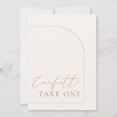 Invitation Arch Modern Calligraphy Confetti Wedding Sign (Devant)